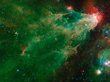 A mosaic by NASA's Spitzer Space Telescope of the Cepheus C and Cepheus B regions