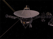 Artist's concept depicts one of NASA's Voyager spacecraft