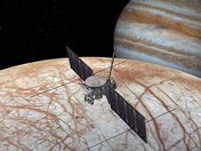 This artist's rendering shows NASA's Europa mission spacecraft