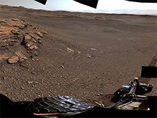 Panoramic image of mars surface taken by Curiosity rover