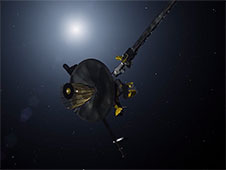 An artist's rendering of the Galileo spacecraft