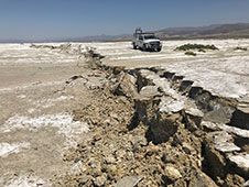 A USGS Earthquake Science Center Mobile Laser Scanning truck scans the surface rupture near the zone of maximum surface displacement of the magnitude 7.1 earthquake that struck the Ridgecrest area.