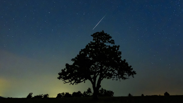 Part of the Perseid meteor shower, seen in Salgotarjan, Hungary, on Aug. 13. Two astronomers predict the Alpha Monocerotids showers will be a more intense showing.