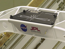 A placard commemorating NASA's