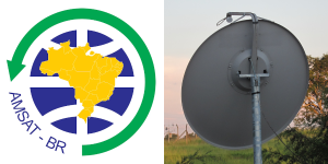 AMSAT-BR Logo and Dish Antenna