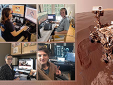 Members of NASA's Curiosity Mars rover mission team