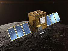 Artist's illustration of the Lunar Trailblazer satellite