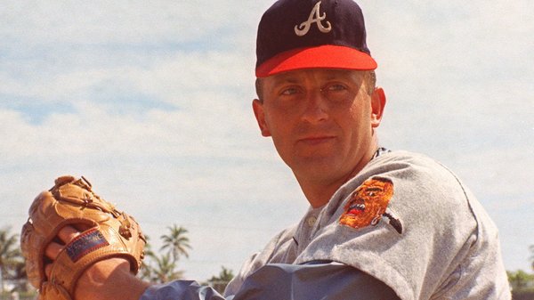Atlanta Braves pitcher Phil Niekro is seen in a 1968 photo. The Hall of Fame knuckleballer died at 81 years old after a battle with cancer, his former team announced Sunday.