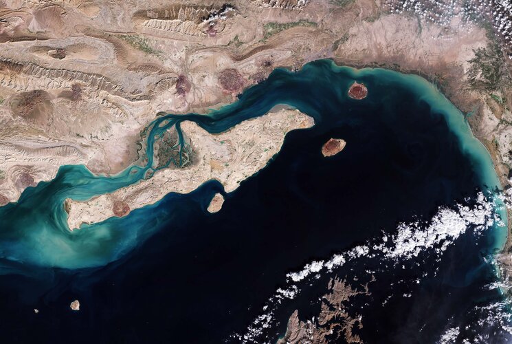 A Copernicus Sentinel-2 image over Qeshm Island – the largest island in Iran.
