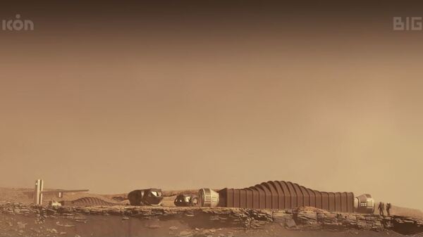 A conceptual rendering of Mars Dune Alpha on Mars. NASA is seeking applicants for a "one-year analog mission in a habitat to simulate life on a distant world" to live in a 1,700-square-foot habitat with three other people on Earth.
