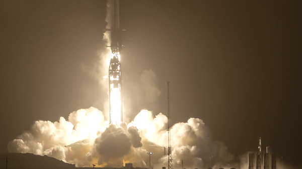 The SpaceX Falcon 9 rocket launches with the Double Asteroid Redirection Test, or DART, spacecraft onboard from Space Launch Complex 4E, at Vandenberg Space Force Base in Calif.