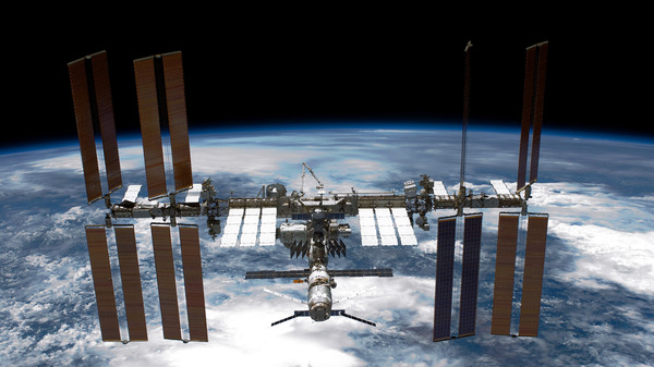 The International Space Station shown in orbit in 2011. Astronauts aboard the station were ordered to briefly take shelter after Russia conducted an orbital test of an anti-satellite missile that spewed potentially dangerous debris into orbit.
