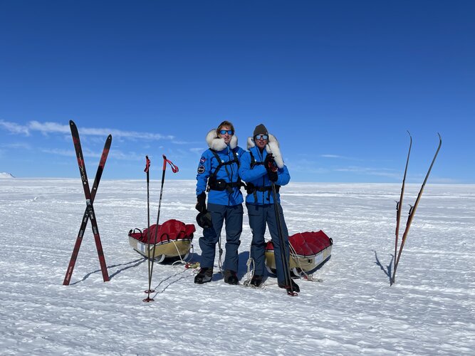 Explorers Jamie Facer Childs and Justin Packshaw