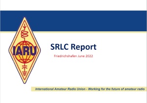 IARU-R1 Spectrum Regulation and Liaison Committee Report - initial slide