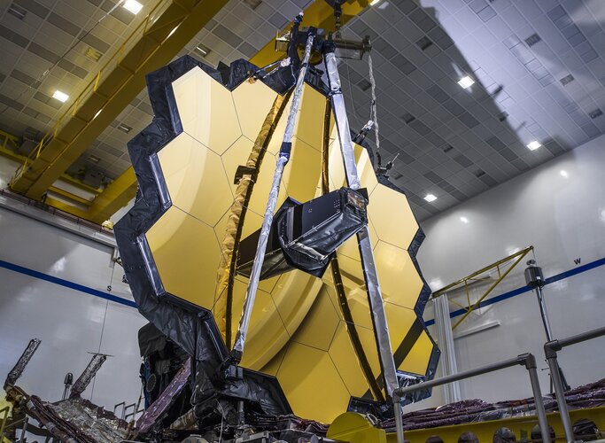 Deployment test of James Webb Space Telescope's primary mirror