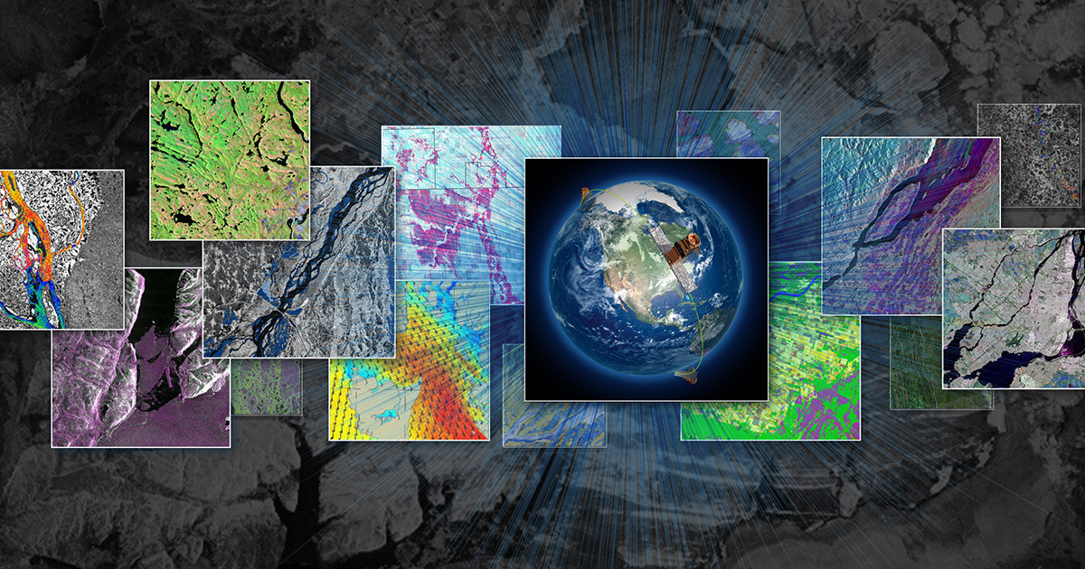 Satellites images montage
