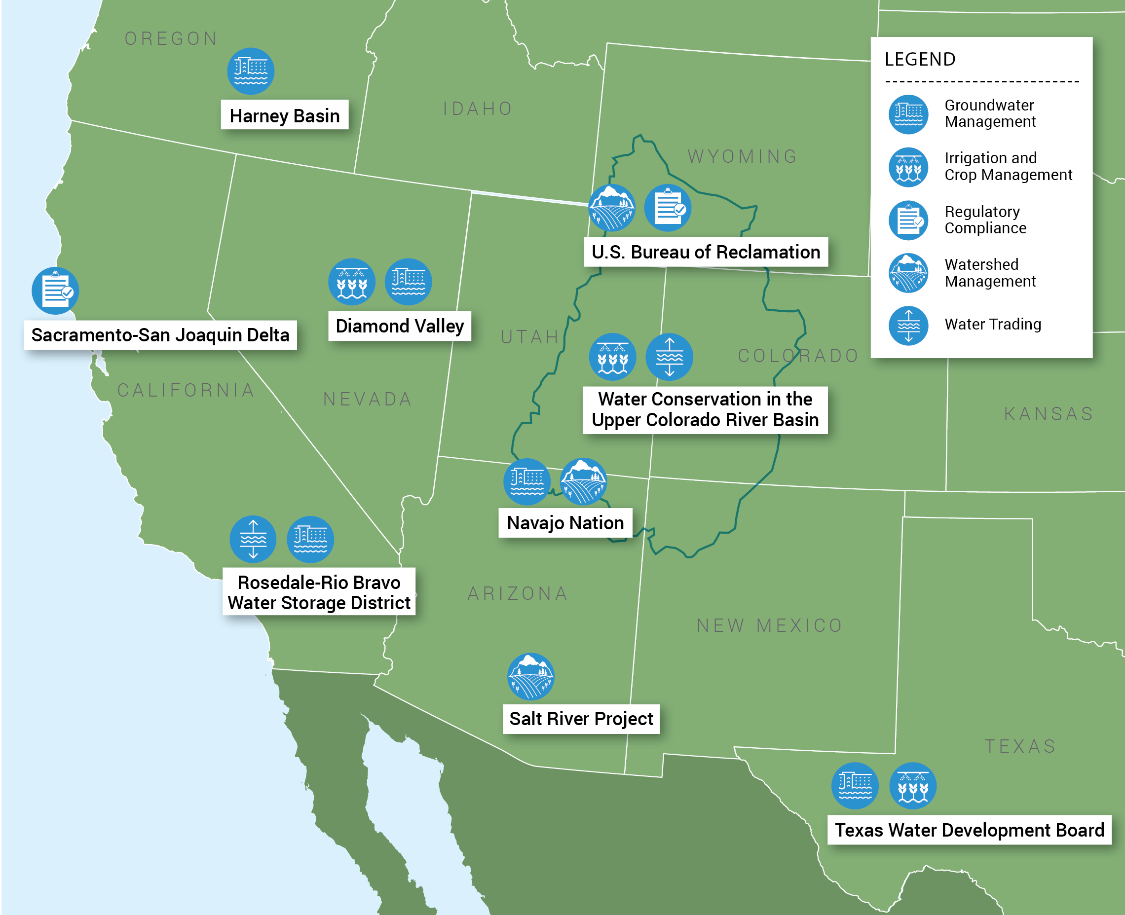 Map of OpenET use cases