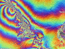 Co-seismic Interferometric Synthetic Aperture Radar (InSAR) map