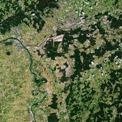 The Copernicus Sentinel-2 mission takes us over Darmstadt – home to ESA’s European Space Operations Centre.