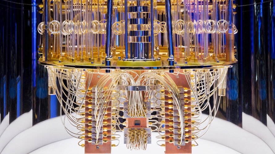 Interior of IBM’s quantum computer