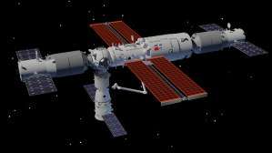 Artist's impression of the Tiangong Space Station in October 2021