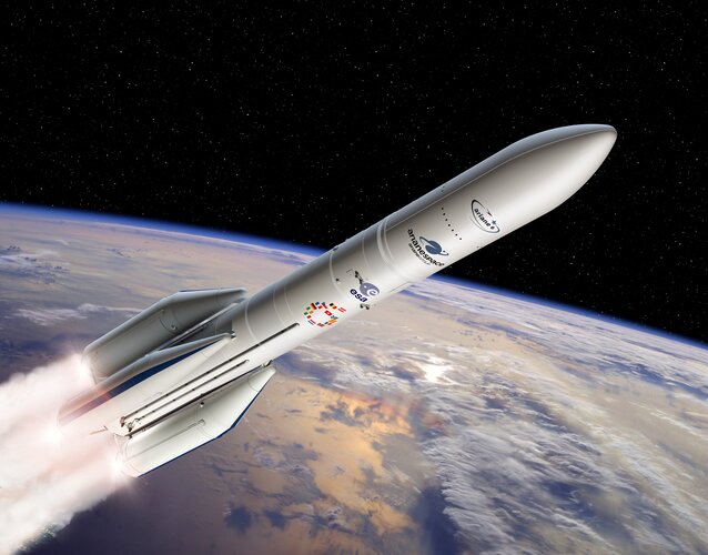  Ariane 6, four-booster configuration (A64); artist's impression