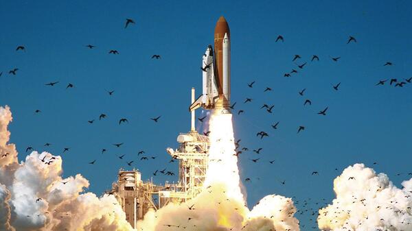 The Challenger liftoff